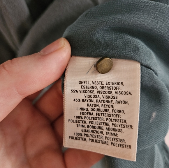 MAEVE teal summer dress with pleats, size small - Picture 6 of 6